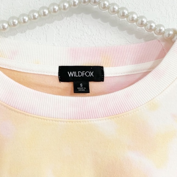 Wildfox Cotton Candy Tie Dye Set Cotton Sweatshirt & Sweatpants S - Picture 6 of 16